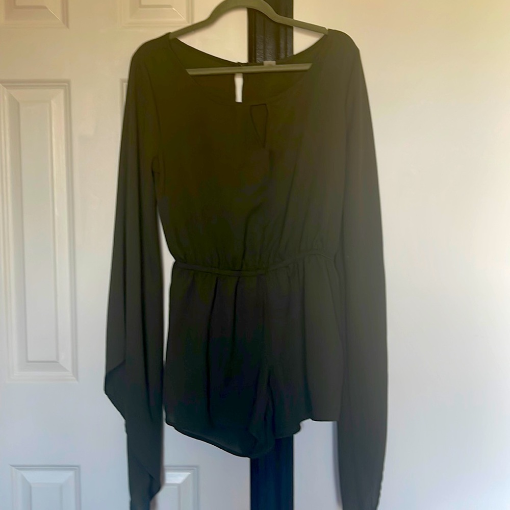 Hunter green romper